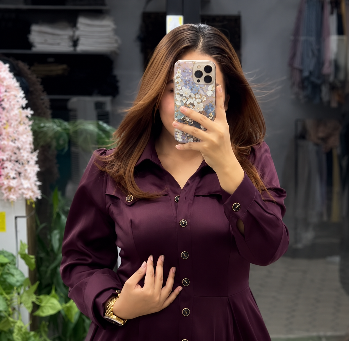 Wine Designer Dress for Women