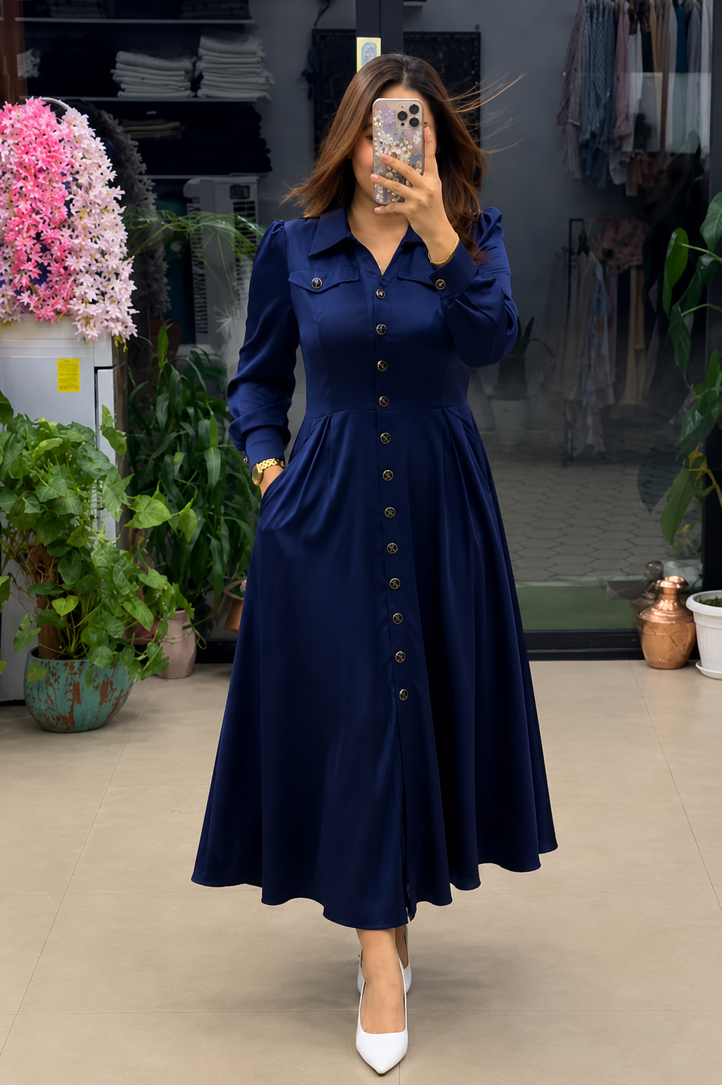 Navy Blue Designer Dress for Women