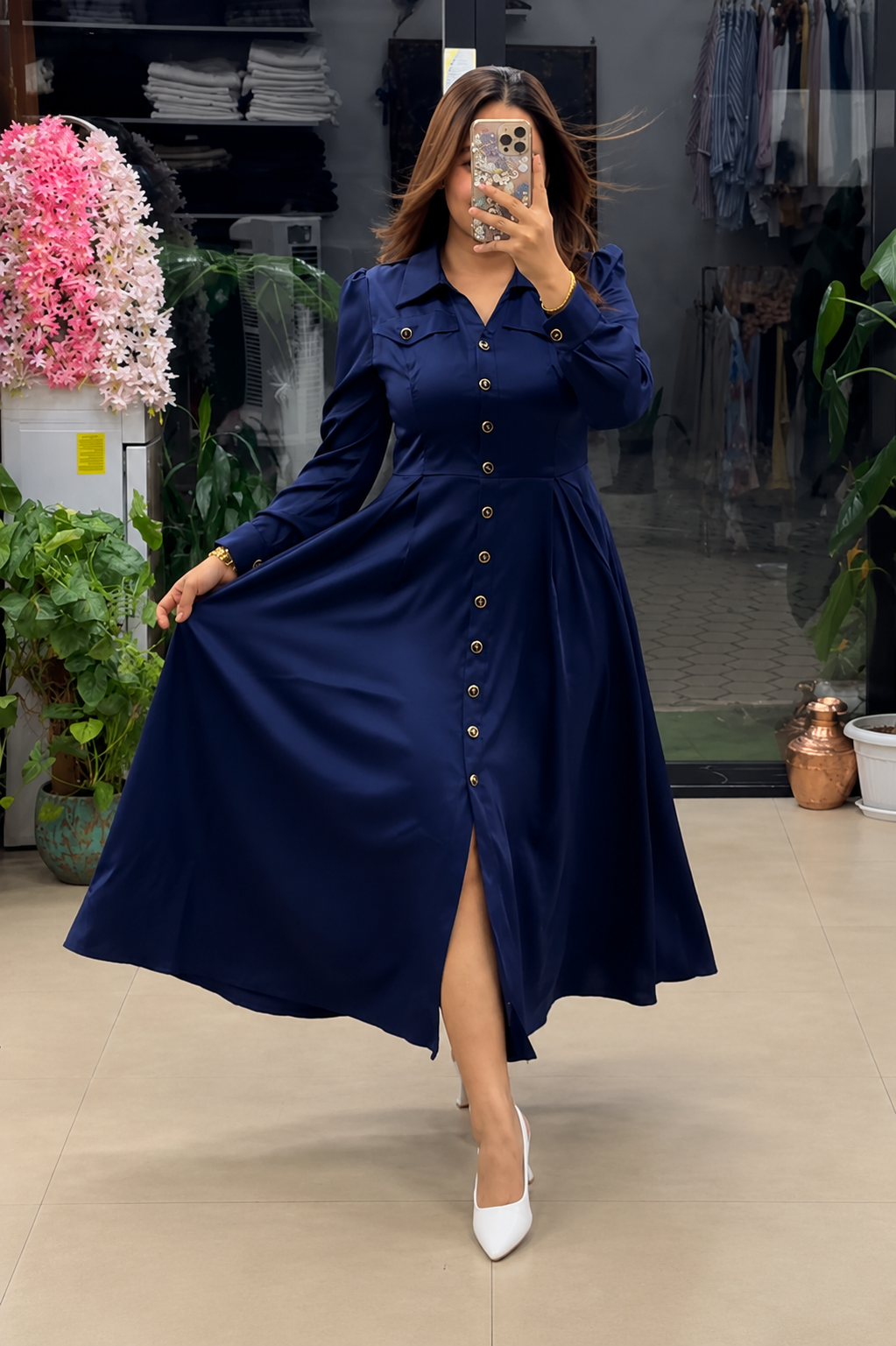 Navy Blue Designer Dress for Women