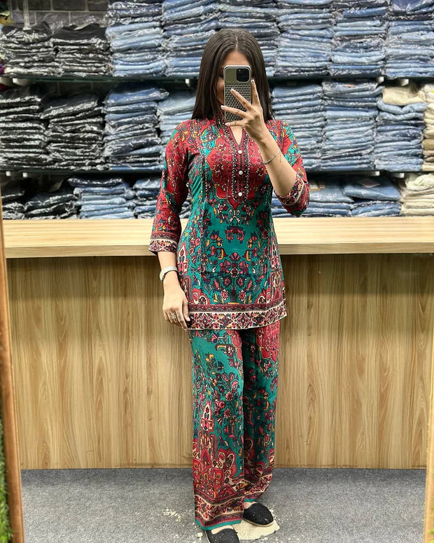 Printed Rayon Co-Ord Set