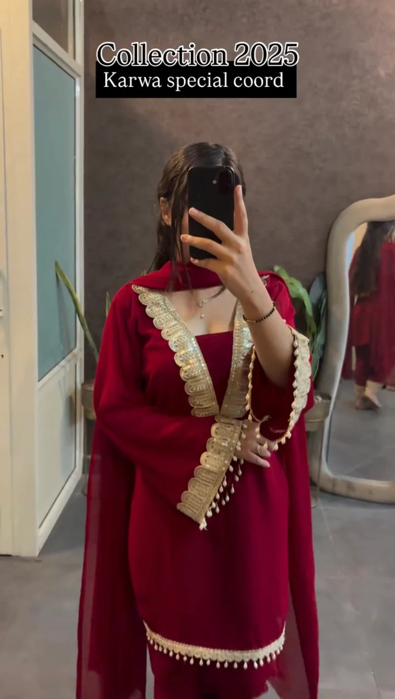 Elegant Georgette Kurta with Pant Set