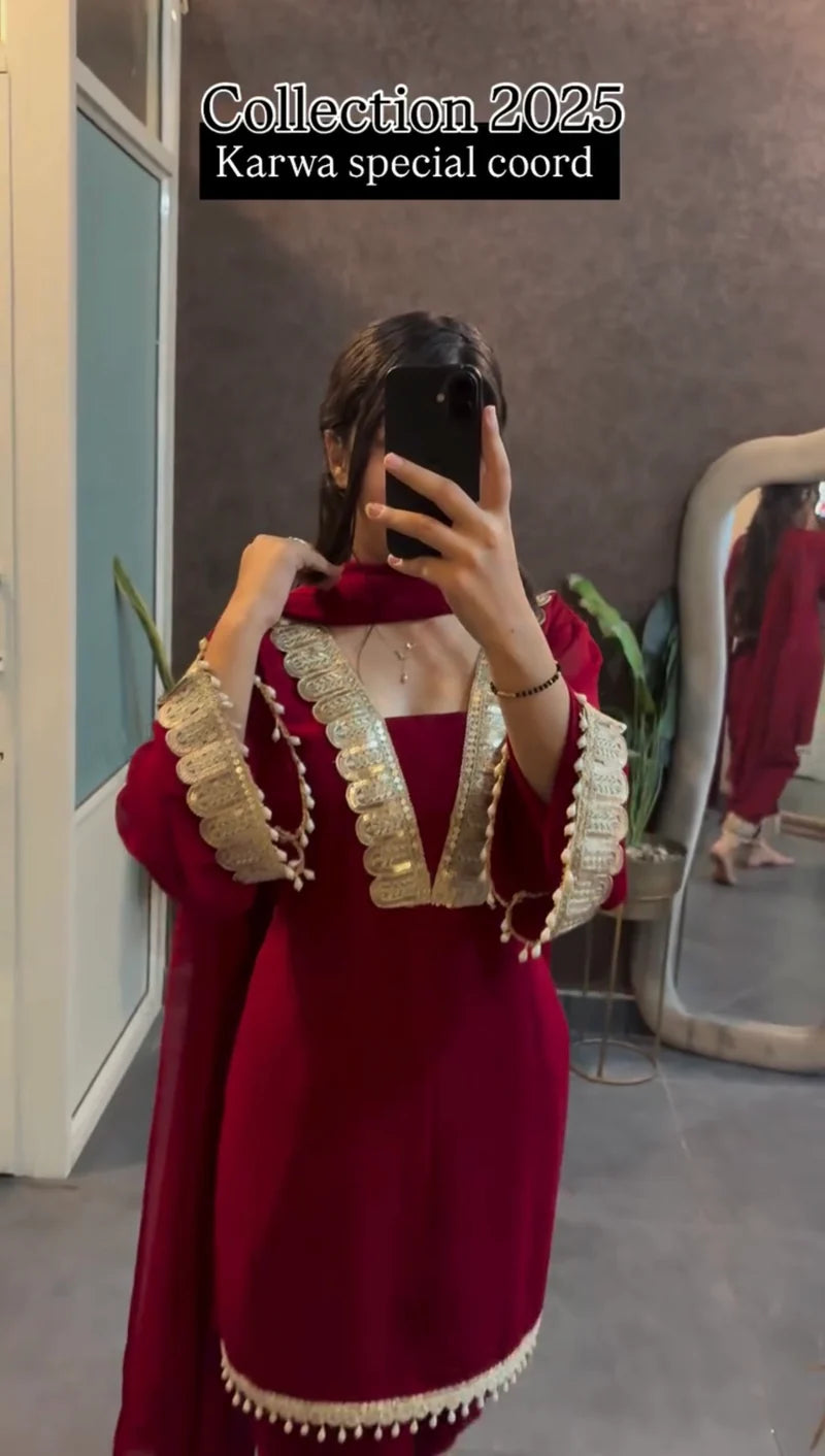 Elegant Georgette Kurta with Pant Set