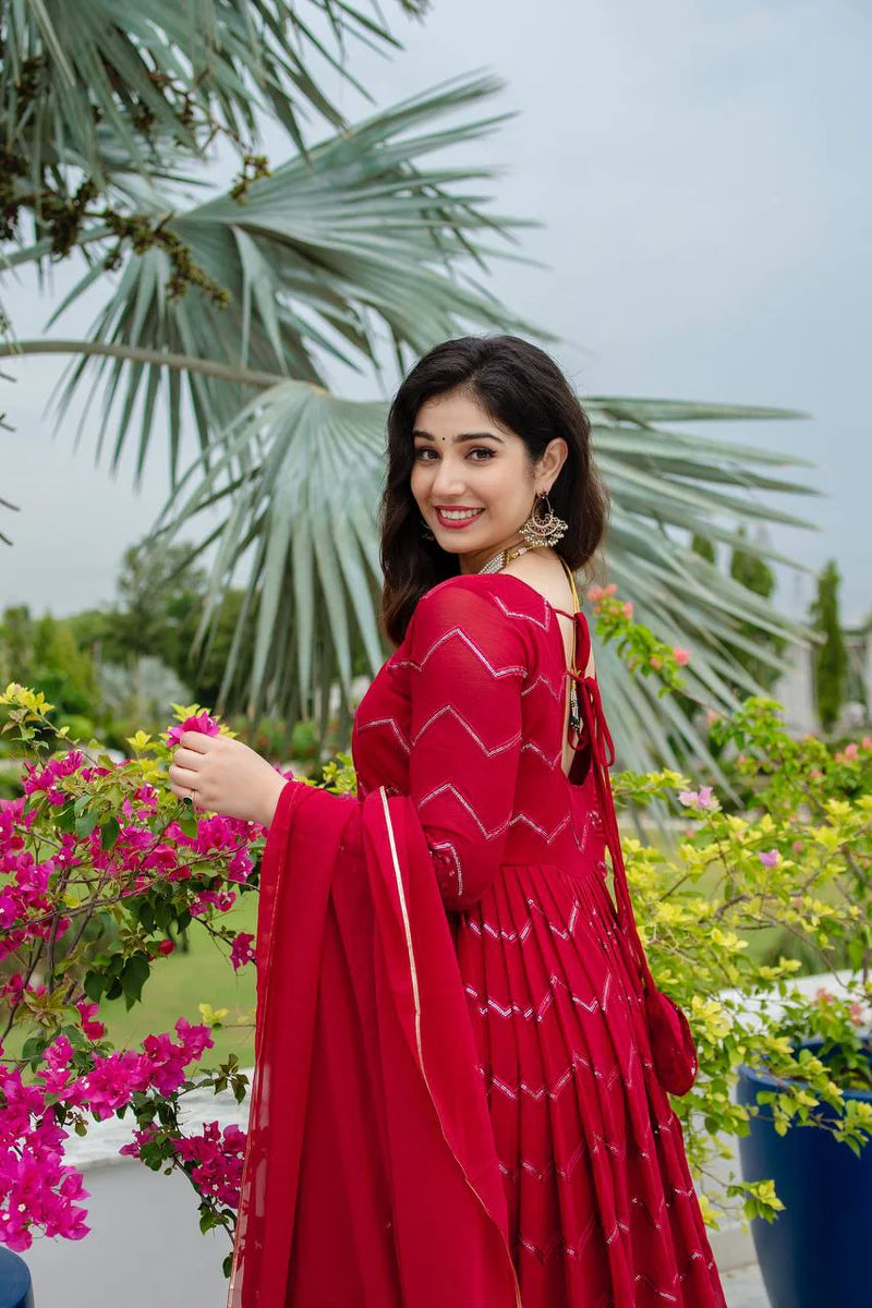 Premium Ready-Made Anarkali Suit Set