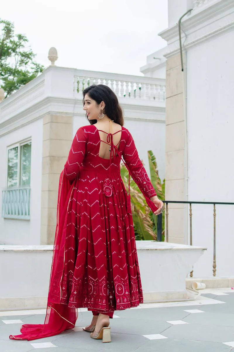 Premium Ready-Made Anarkali Suit Set