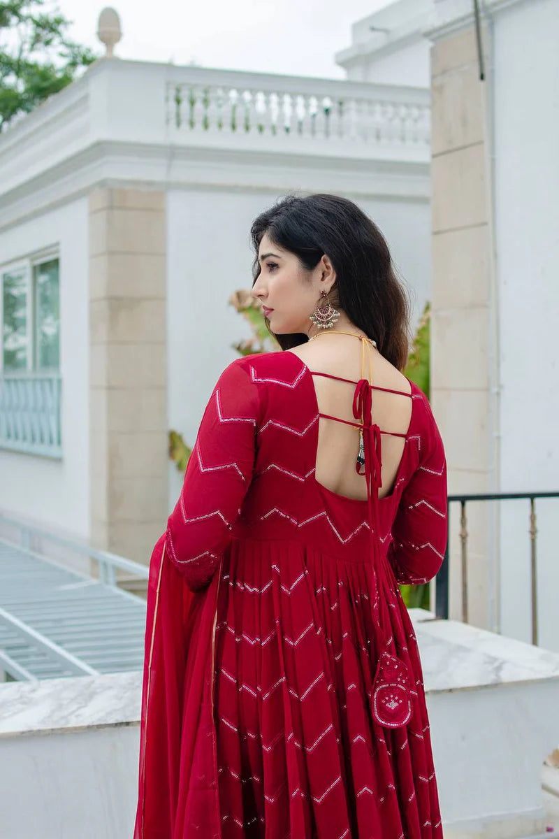 Premium Ready-Made Anarkali Suit Set