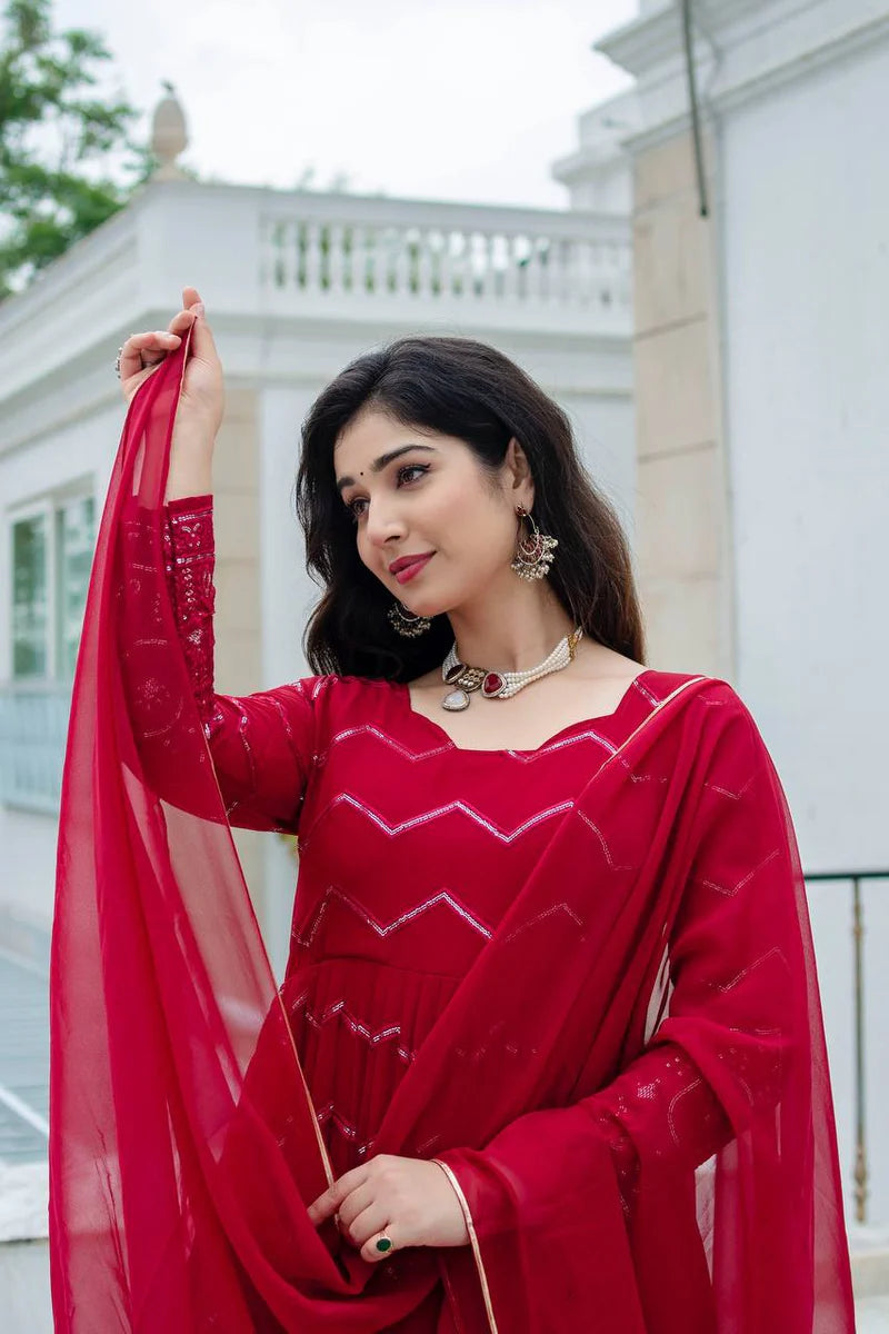 Premium Ready-Made Anarkali Suit Set