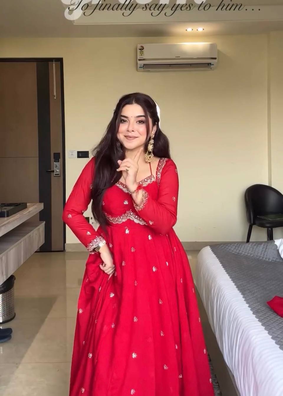 Red Kurta Set