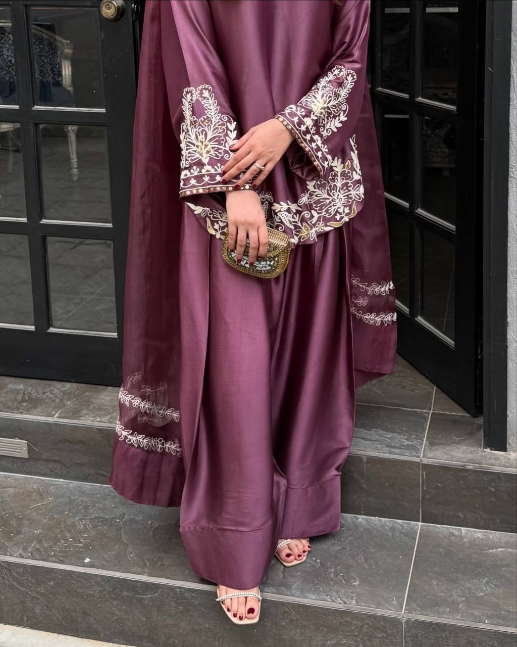 Purple Kurta Pant Set