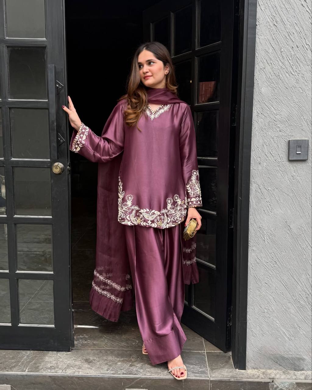 Purple Kurta Pant Set