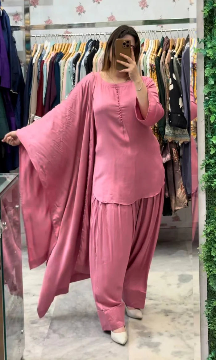 New Designer Partylook Premium Farshi Salwar Suit Set