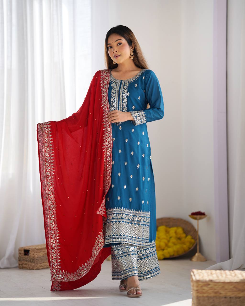 Blue Designer Kurta Set