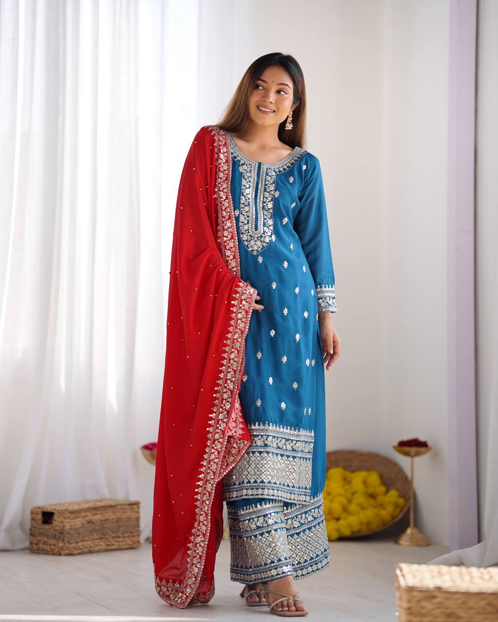 Blue Designer Kurta Set