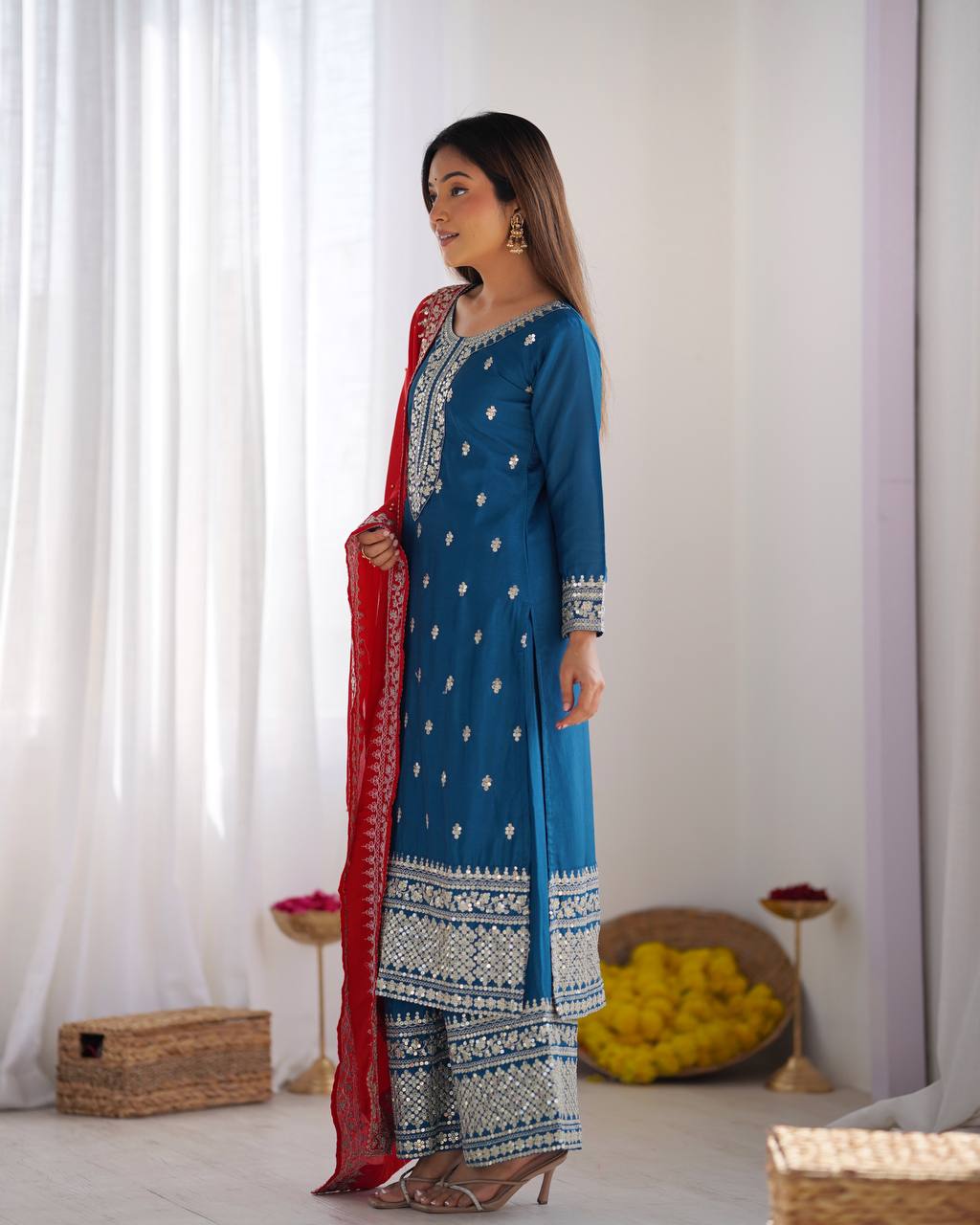 Blue Designer Kurta Set