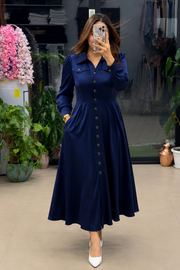 Navy Blue Designer Dress for Women