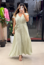 Pista Color Women's Soft Rayon A-Line Maxi Dress