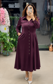 Wine Designer Dress for Women