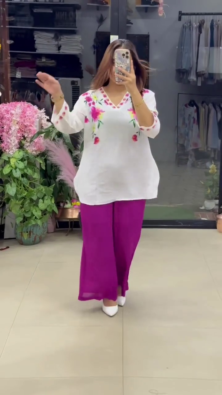 Purple Women’s Stylish Printed Co-ord Set