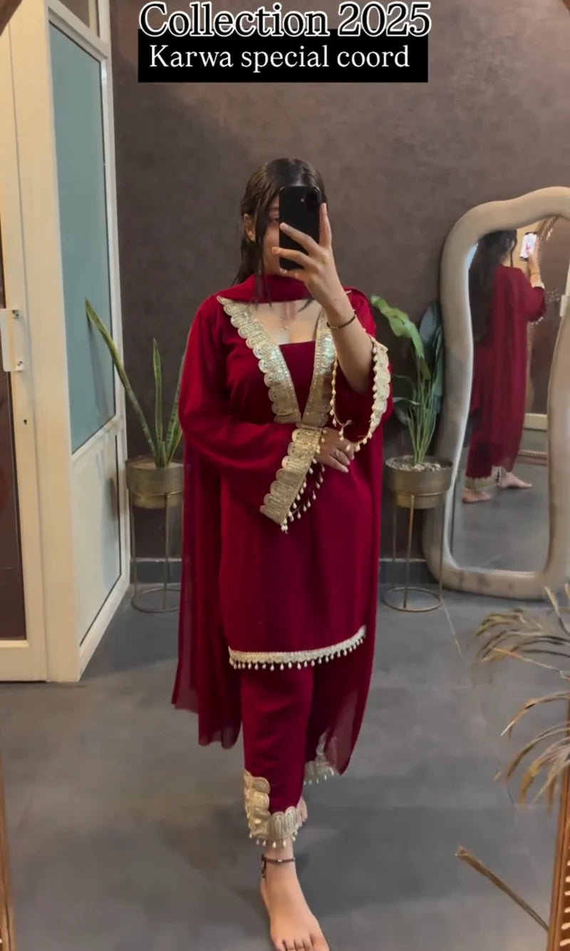 Elegant Georgette Kurta with Pant Set