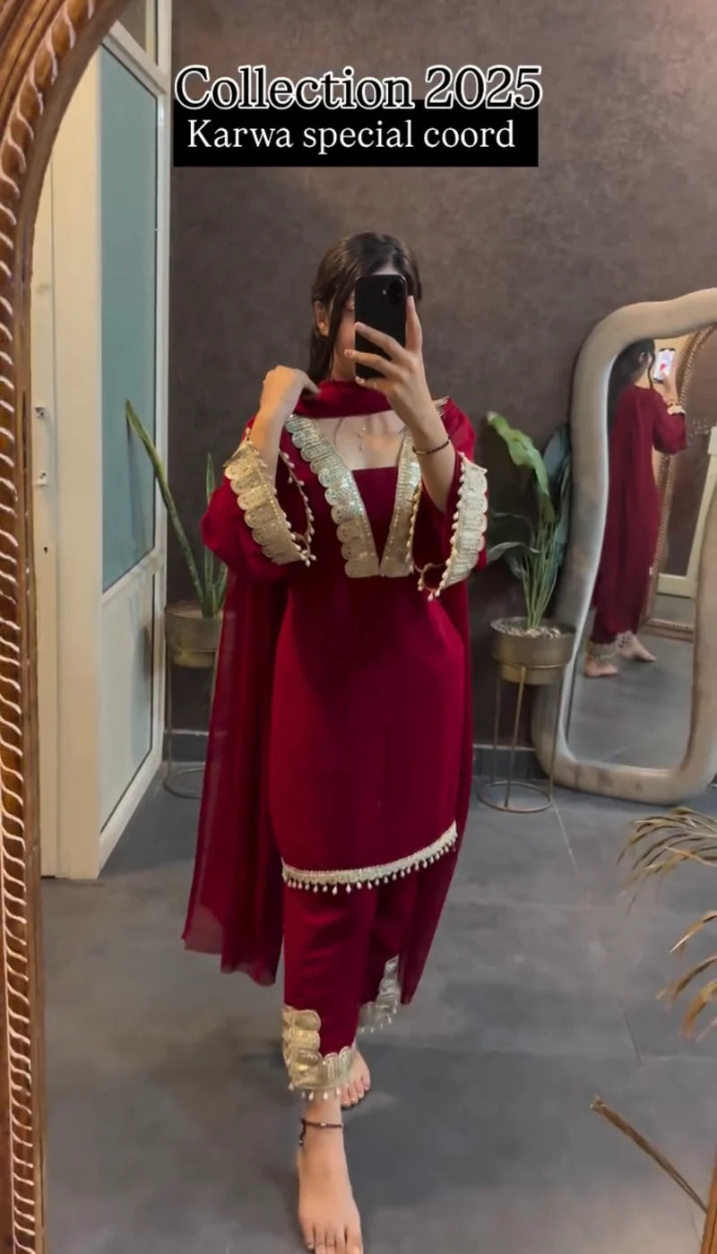 Elegant Georgette Kurta with Pant Set