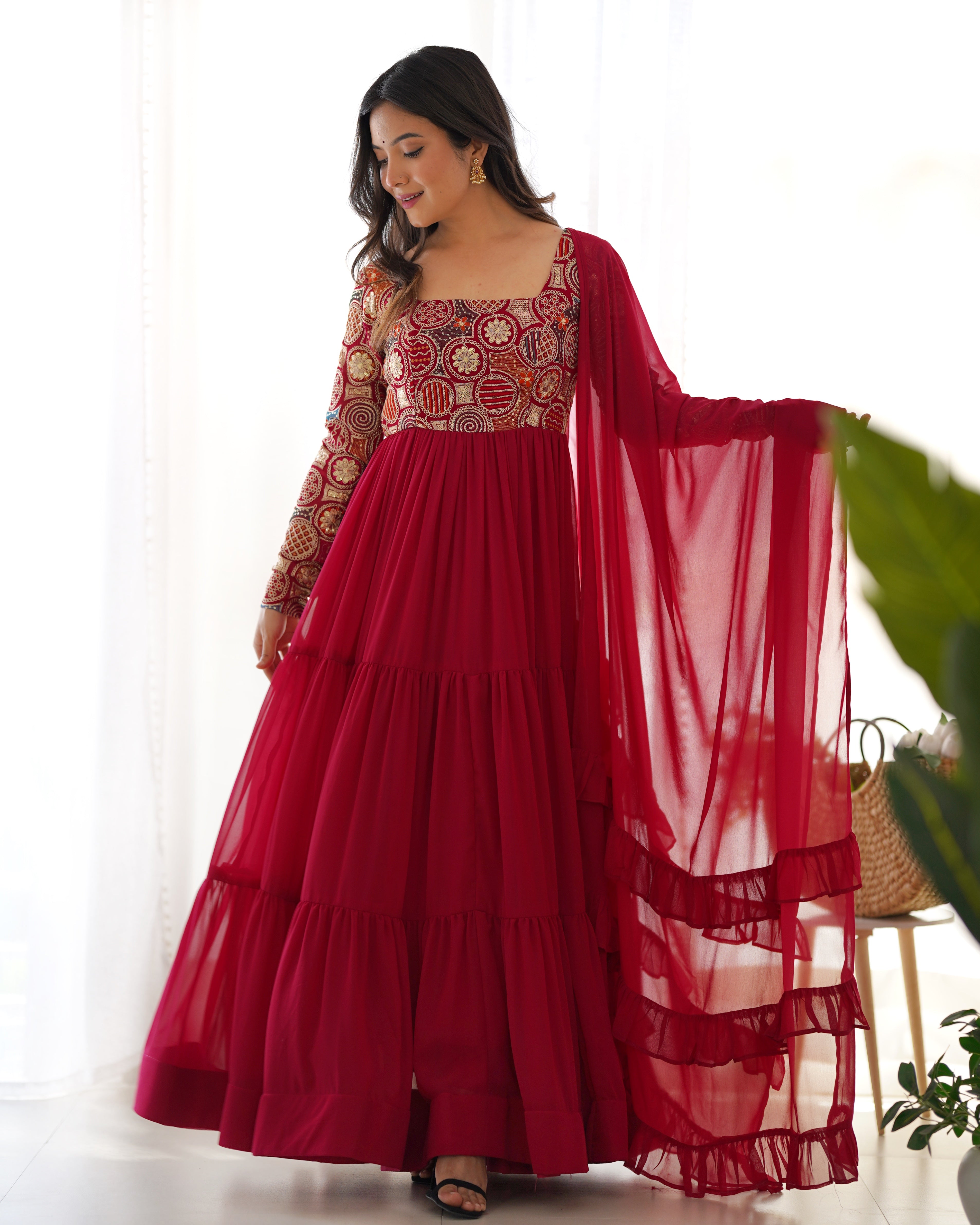 Festive Elegance with Our Fully Flared Anarkali Set