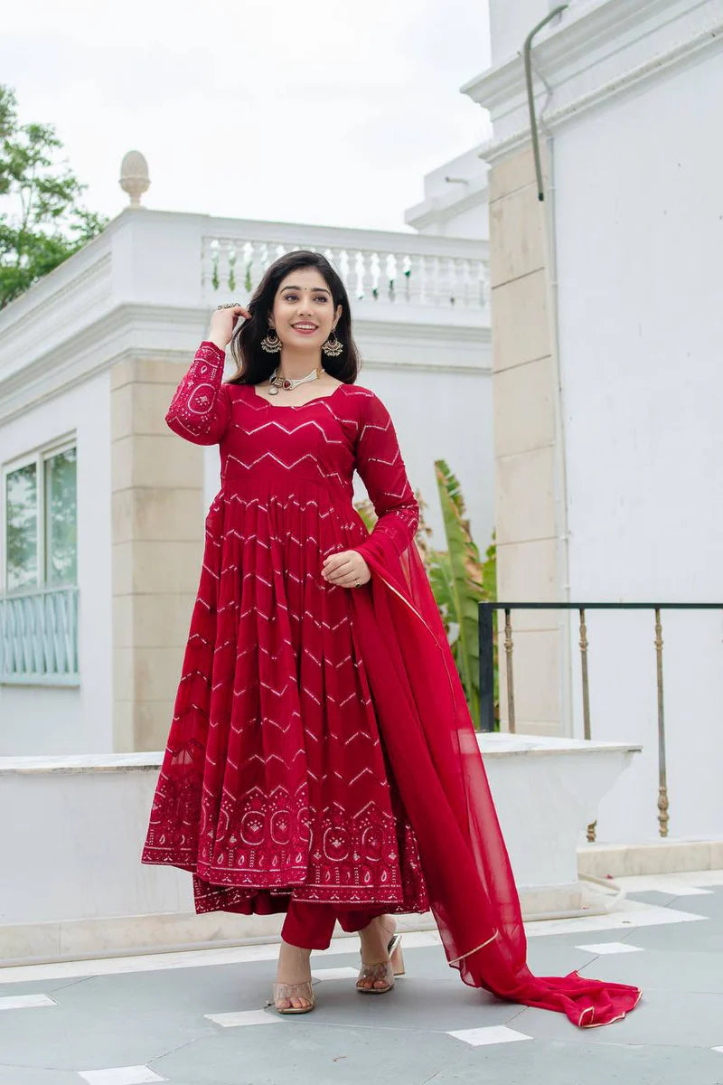 Premium Ready-Made Anarkali Suit Set
