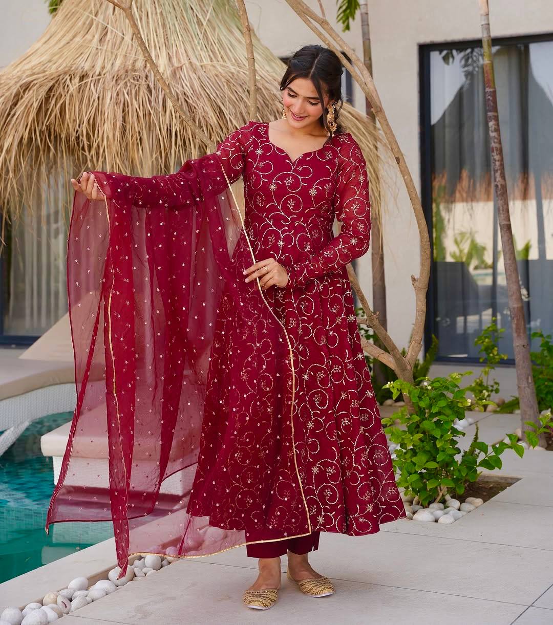 New Wedding Wear Premium Designer Anarkali Set
