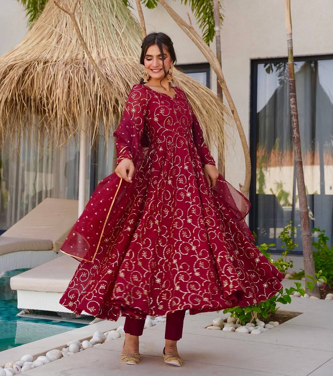 New Wedding Wear Premium Designer Anarkali Set
