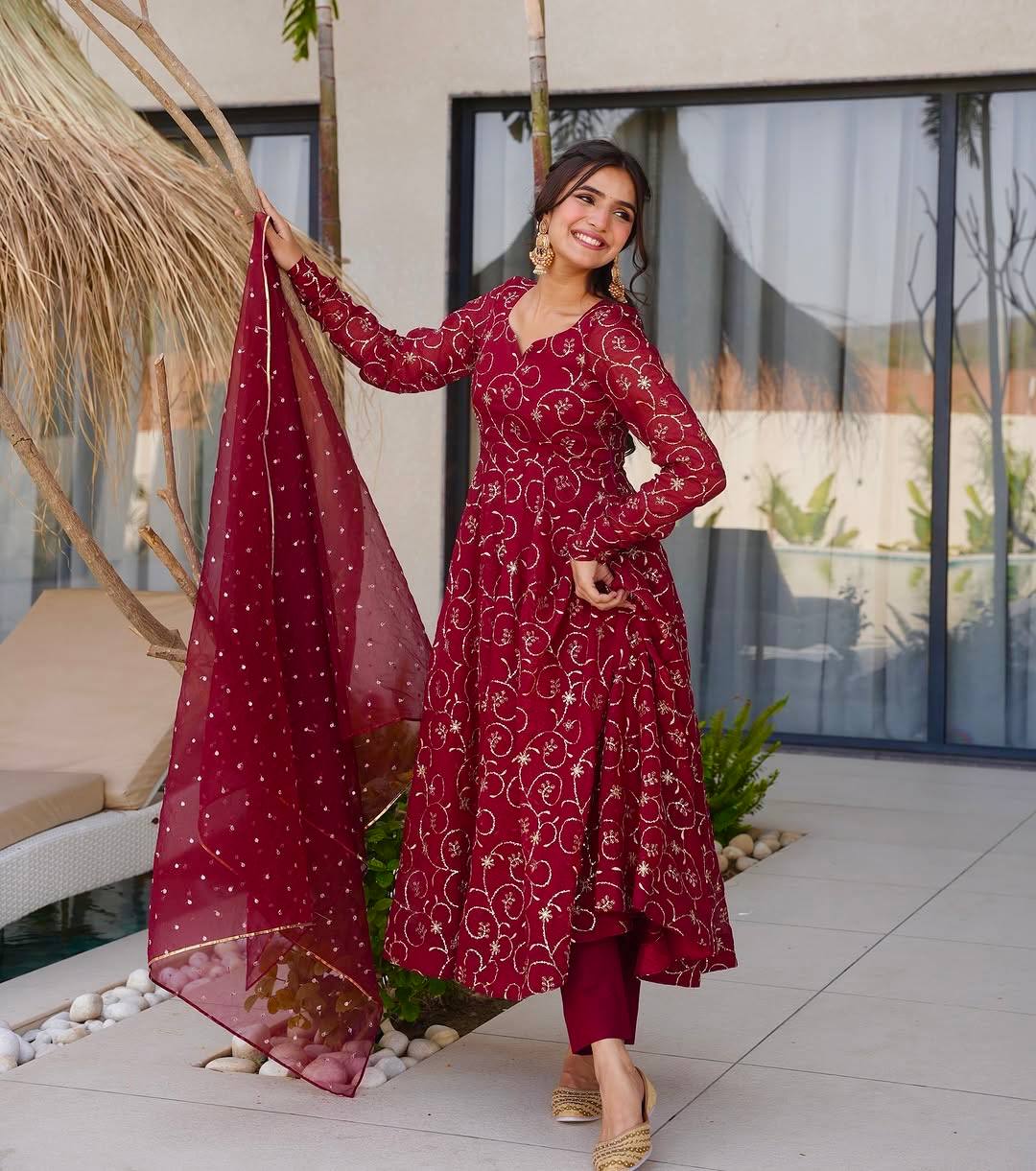 New Wedding Wear Premium Designer Anarkali Set