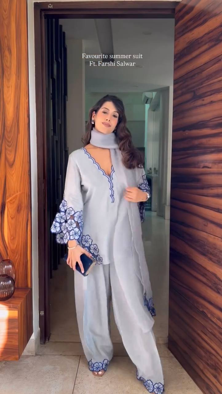 Launching our premium farshi plazzo set where elegance meets comfort