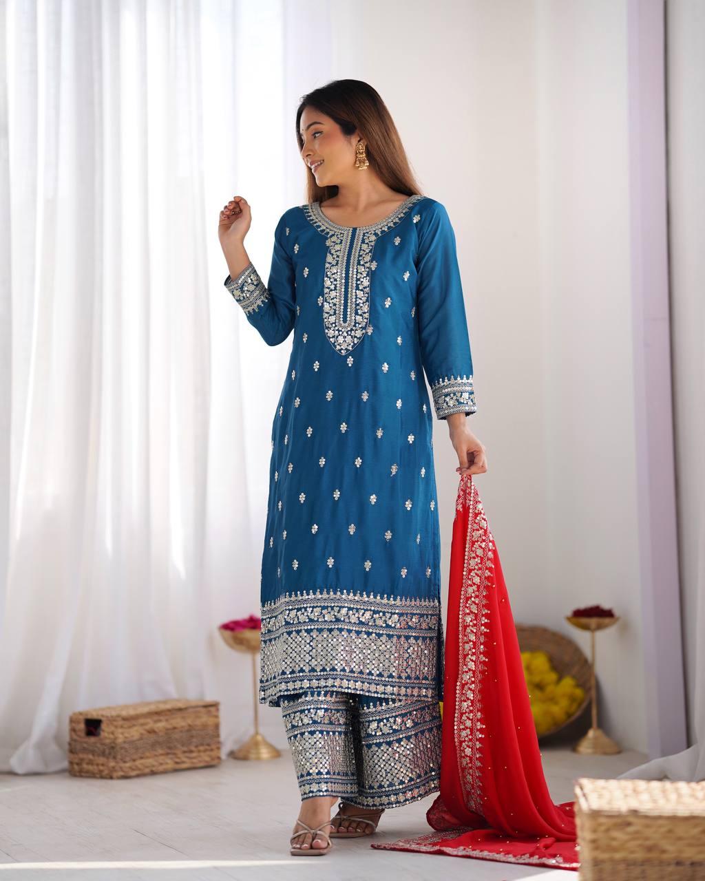 Blue Designer Kurta Set
