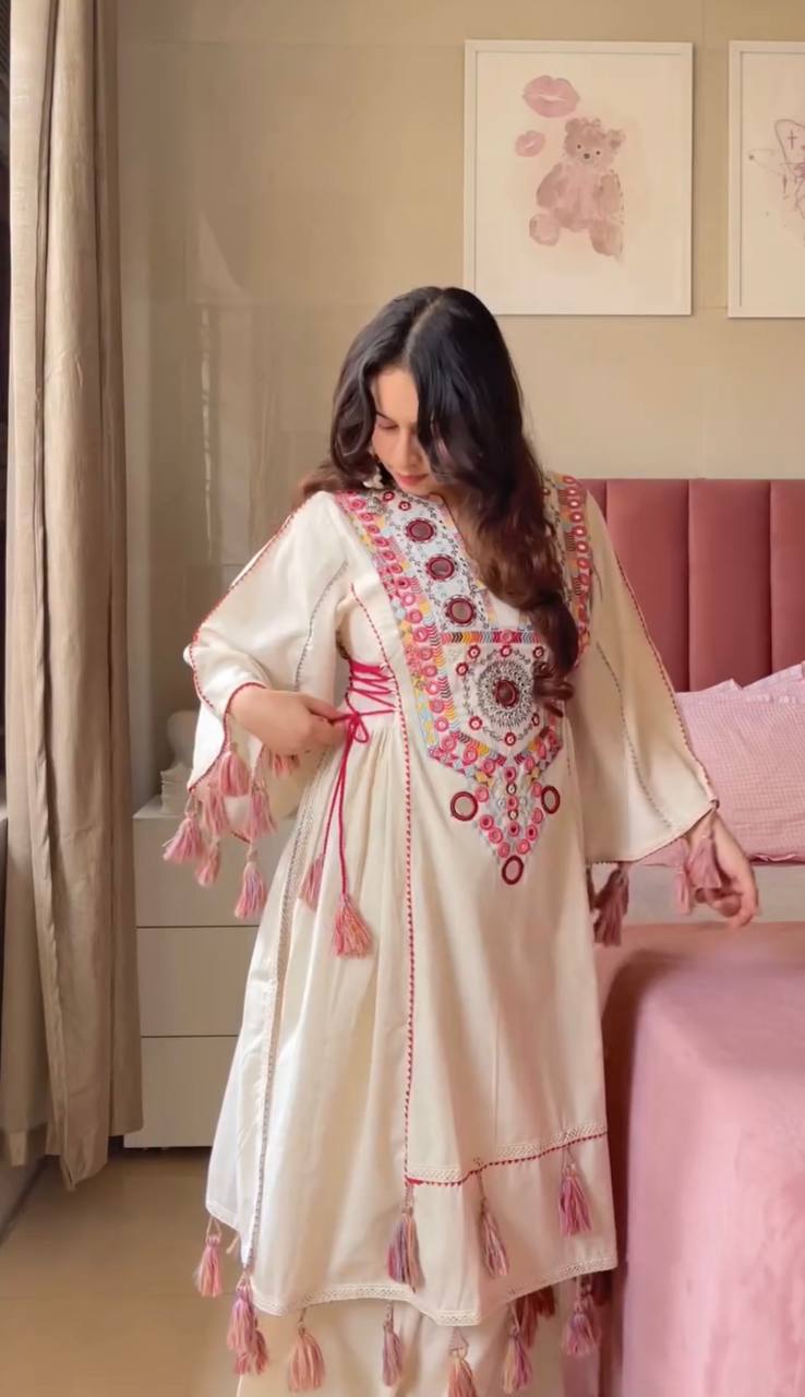 New Designer Pure Khadi Cotton Kurta With Pant Set