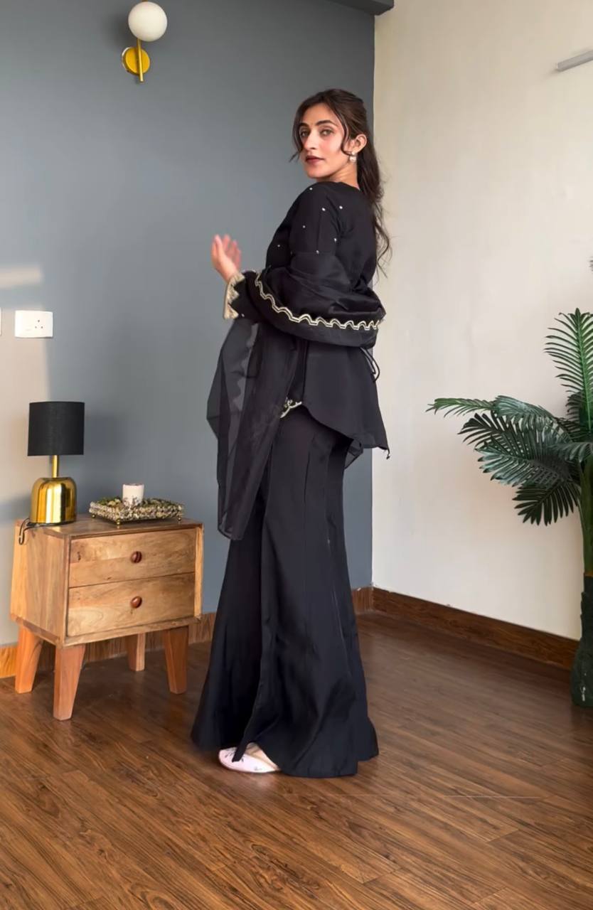 Black Top Sharara Plazzo